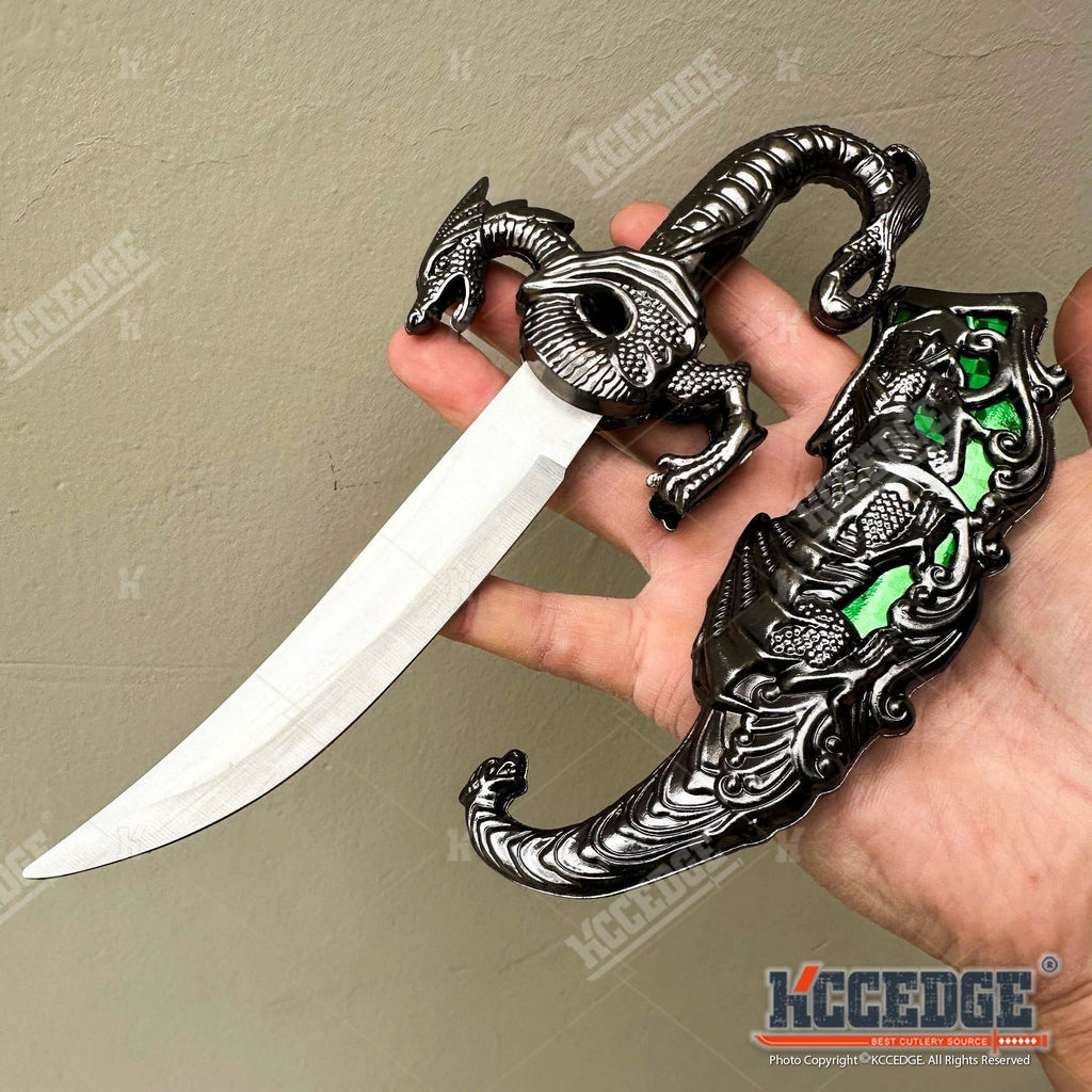 9" Dragon Cosplay Collectible Dagger, 440 Stainless Steel, Historical Replica for Display & Medieval Fair Props – Medieval Fantasy Fixed Blade Knife with - product image 24
