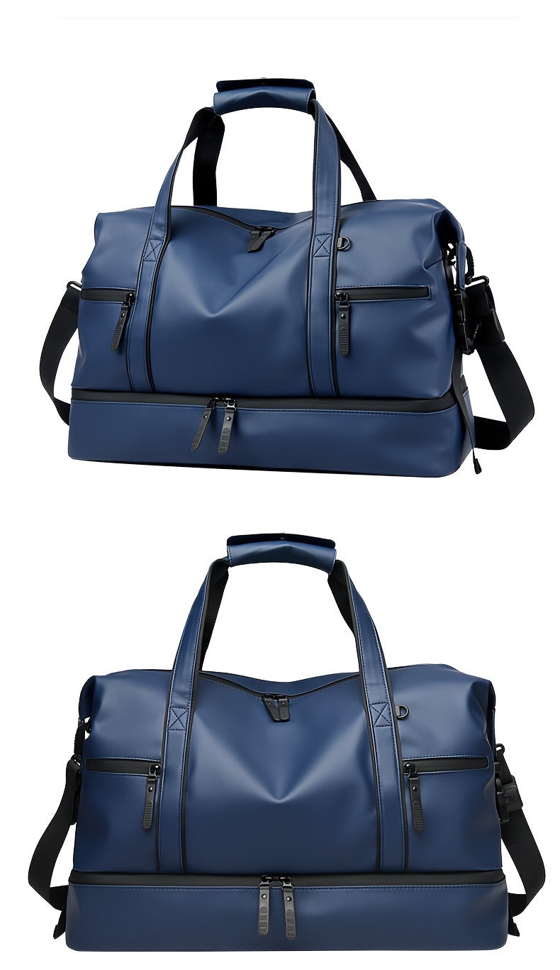 Lightweight Weekender Travel Bag for Workout, Daily Use, Carry-On & Overnight Trips, Available in Black, Blue & Gray – Gym Duffel Bag PU Collapsible Sports - product image 28