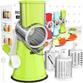 Rotary Cheese Grater with Hand Crank – 3 Interchangeable Blades for Cheese, Vegetables & Nuts, Non-Slip Suction Base, Includes Cleaning Brush – Manual Cheese Shredder for Kitchen ( - product image 22