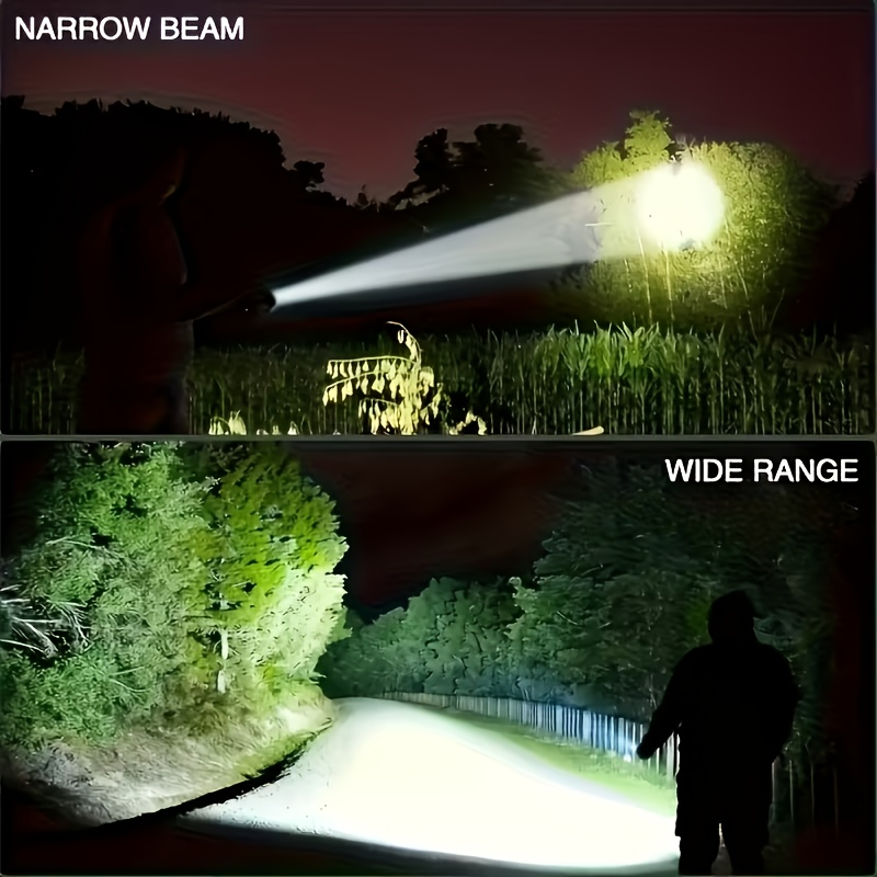 High Lumen Tactical Flashlight 2-Pack | COB Side Light, USB Fast Charging, Zoomable, Multiple Modes for Camping, Cycling, Fishing, Emergency & Outdoor - product image 11