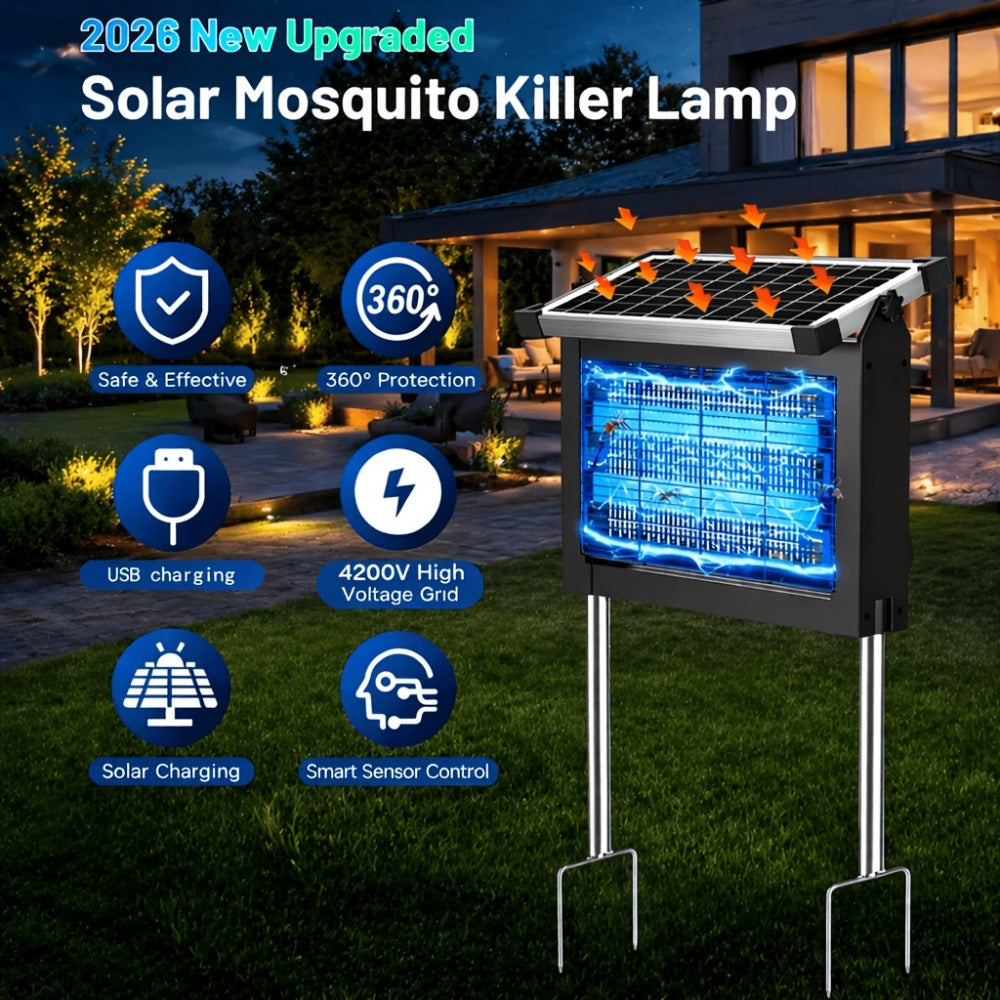 Solar Bug Zapper Outdoor 4200V – Solar Powered Mosquito Killer with Auto/Manual Dual Mode, 2100 Sq.Ft Coverage, 12H Runtime, 3-Way Charging, 10FT Cord, Safe for Family & Pets, for  - product image 10