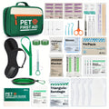 50-Piece Emergency Supplies with Bandages, Gauze, Scissors & Disposable Booties, Portable Nylon Bag for Hiking Camping Travel, FSA HSA Eligible – Pet First Aid - product image