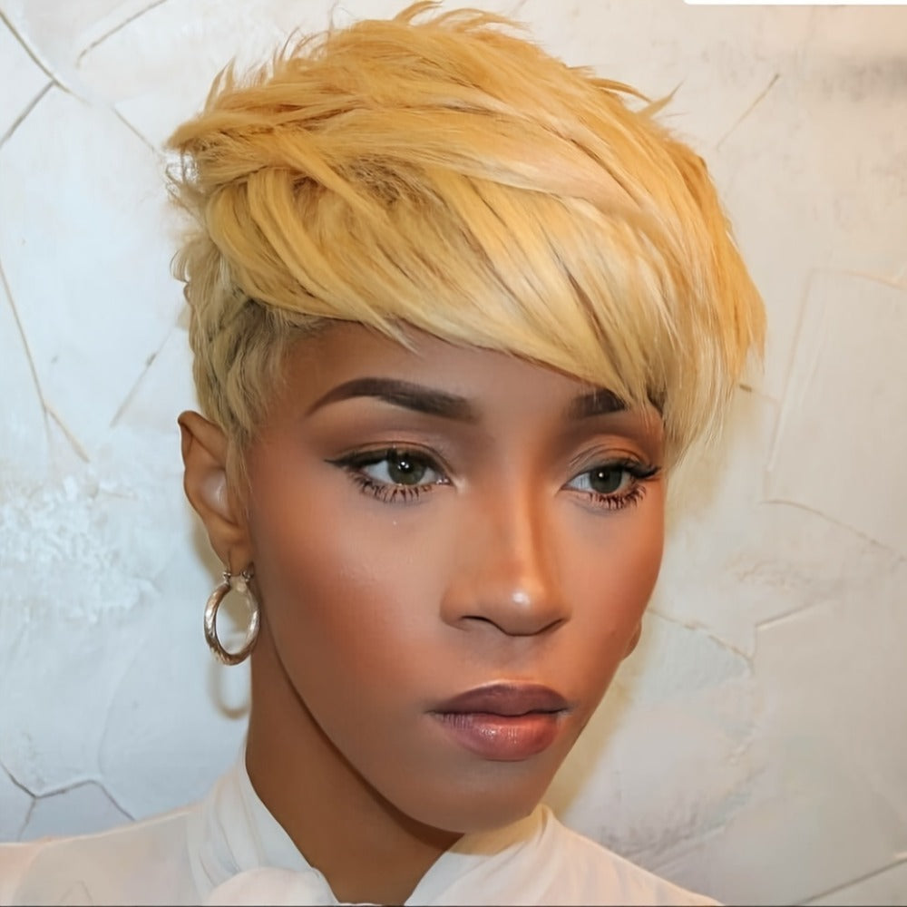 Short Pixie Cut Wig with Bangs Women Synthetic Hair 4 Inch | Lightweight Layered Natural Look | Multi-Color Halloween Cosplay Christmas Party Everyday Wear - product image 6