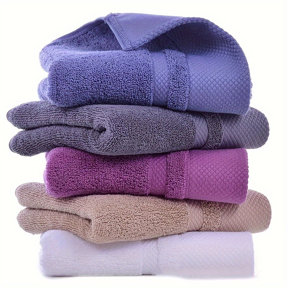 100% Cotton Bath Towel 500GSM Ultra Absorbent Soft Quick Dry Thick Hand Towel for Bathroom Gym Machine Washable Khaki Purple Blue Gray Green White 6-Pack Colorful - product image 2