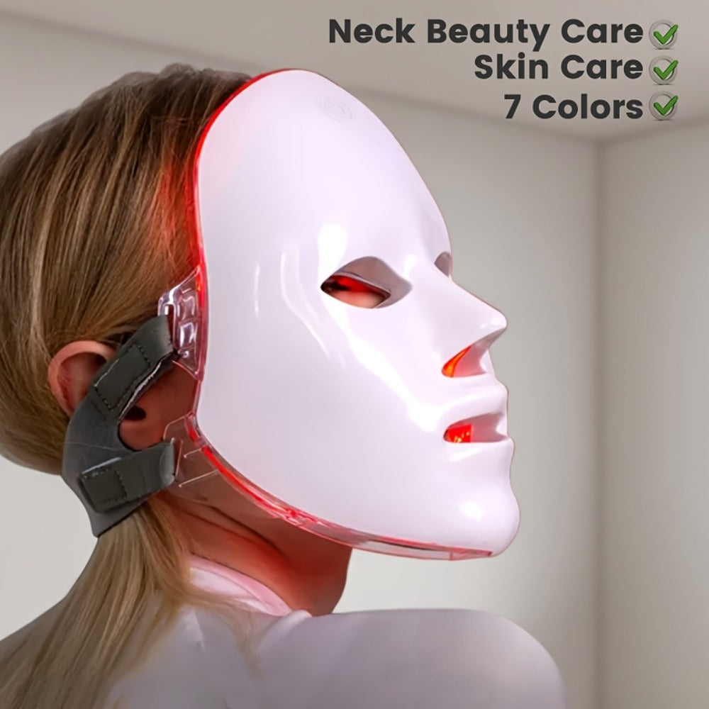 Portable 7-Color LED Facial Mask Device – USB Rechargeable Home Beauty Skincare Tool for Face Care, Anti-Aging & Acne, Perfect Gift for Girlfriend & Valentine's Day - product image 9