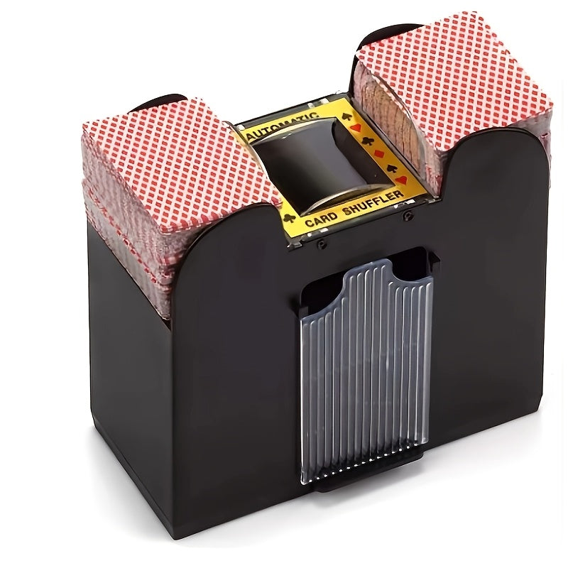 Automatic Card Shuffler 2 4 6 Deck | Battery Powered Transparent Design | Hassle-free One-Button Operation for Poker Family Game Night Card Games | Sturdy - product image 5