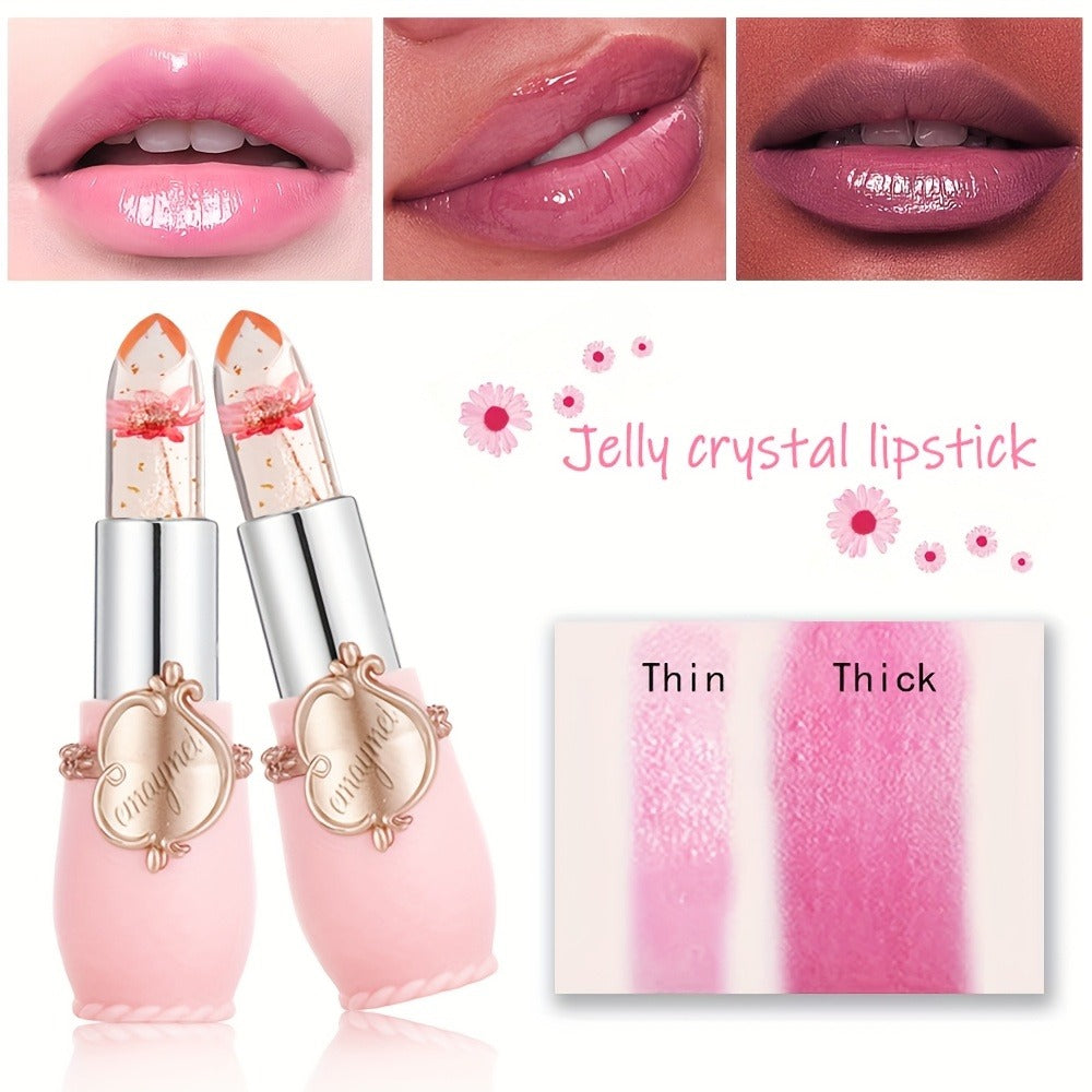 Jelly Lip Balm Set 6 Pack Color Changing — Temperature-Sensitive Dried Flower Extract, Sheer Moisturizing Clear Gloss, Natural Pink Tint, Long-Lasting Hydration Lip Care for Women - product image 13