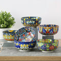 Cereal Bowl Set of 6 Bohemian Style 26oz – Colorful Ceramic Bowls for Cereal Soup Oatmeal Salad Ice Cream Pasta Microwave Dishwasher Safe Boho Kitchen Decor Gift for Home - product image 10