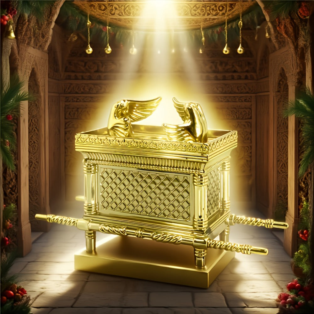 Ark of the Covenant Figurine – Golden Artisan Tabletop Statue, Spiritual Religious Decor for Home & Office, Hanukkah, Easter & Ramadan Gift Ornament, Indoor Outdoor Display, Medium - product image 5