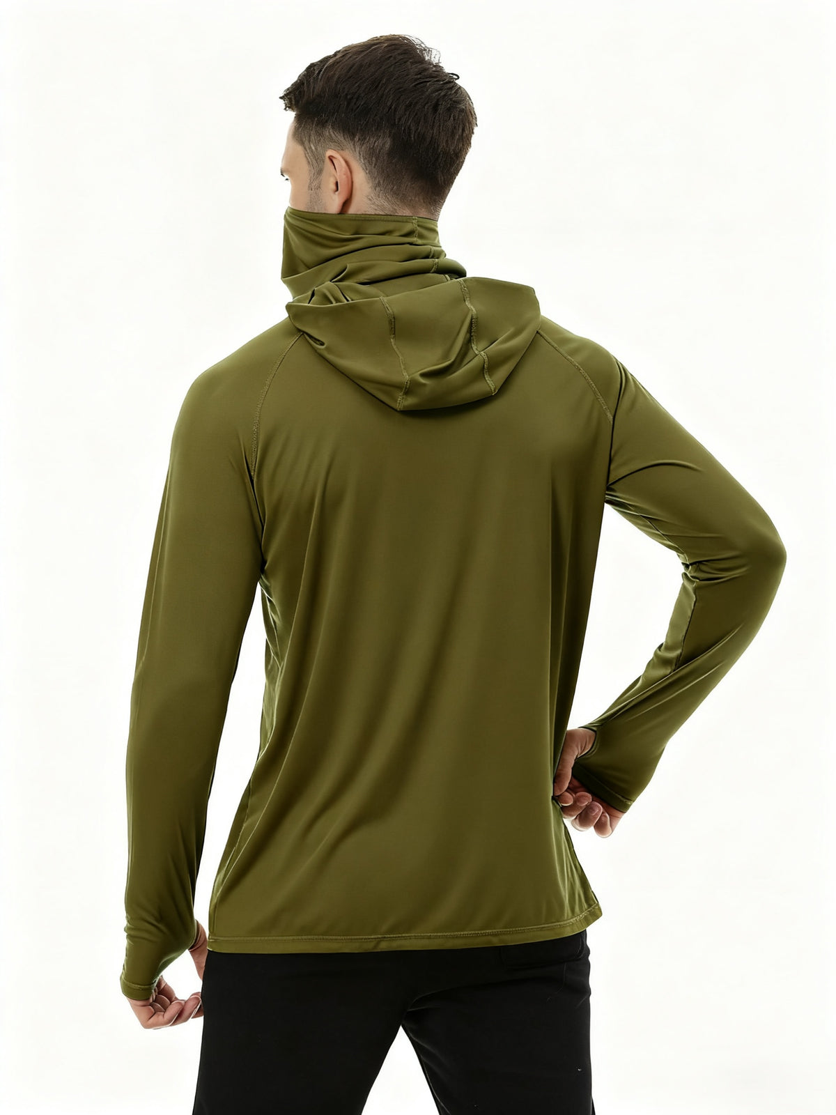 6pcs Men's Fashion Hoodie Set with Built-in Mask Trendy Style Lightweight Comfort, Quick-Dry Breathable 2026 Valentine's Day Gift - product image 4