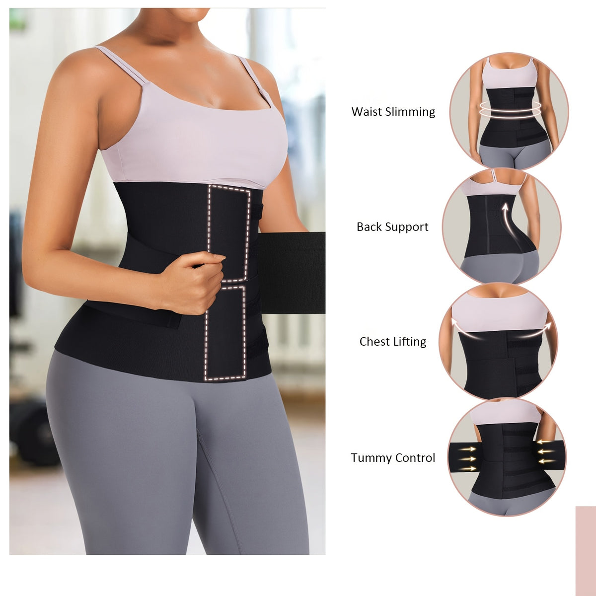 Waist Trainer for Women Latex Underbust Double Training Belt Tummy Control Waist, Post-Surgery Compression & Shaping Belt - product image 4