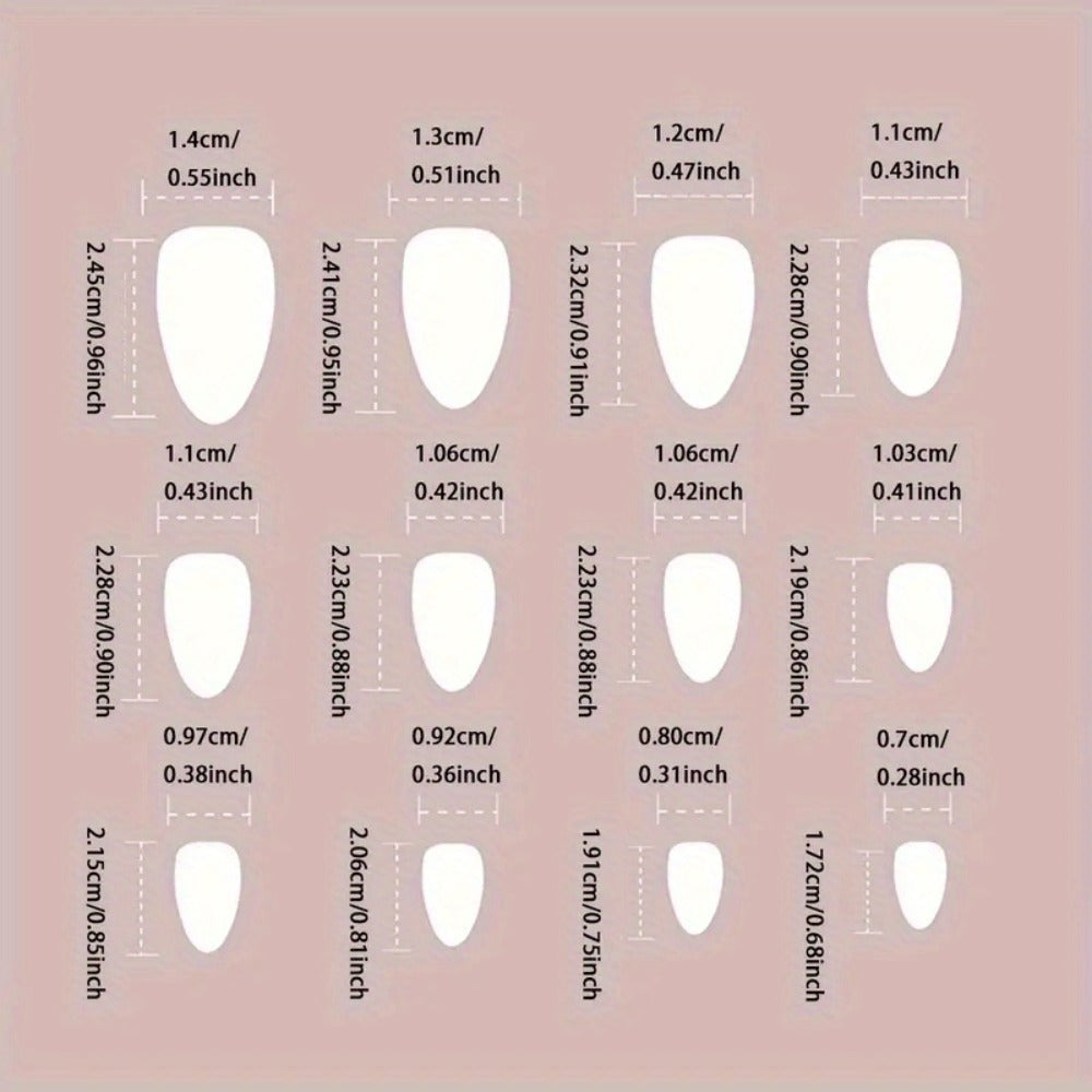 Ice Pink Almond Press On Nails 96 Pieces 4 Packs – Gradient Flower Butterfly Glossy Full Cover False Nails for Women Girls | Shiny Nail Tips Daily Wear Spring Summer Bridal Wedding - product image 5