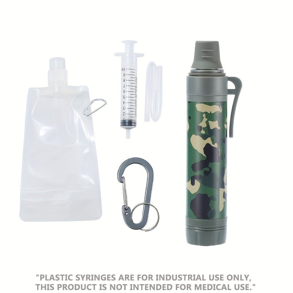 0.2 Micron Filtration, Filters Up to 10000 Gallons, BPA-Free Survival Water Purifier | Portable Water Filter Straw for Camping, Hiking & Backpacking