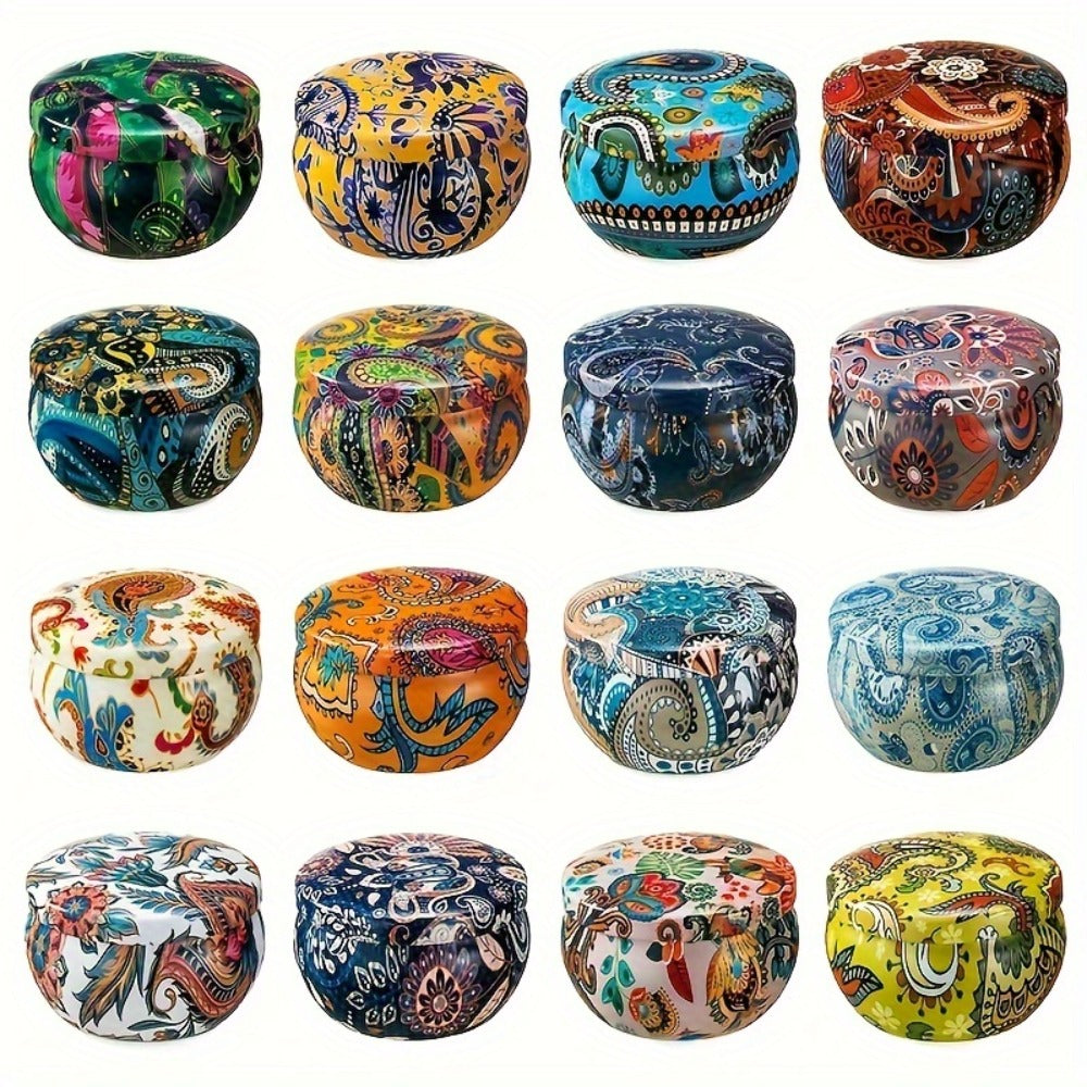 Soy Wax Candles Gift Set 16 Pack - 2.5oz Ham Style Iron Can Candles for Home Decor, Meditation, Yoga, Wedding, Holiday & Emergency Use - product image 2