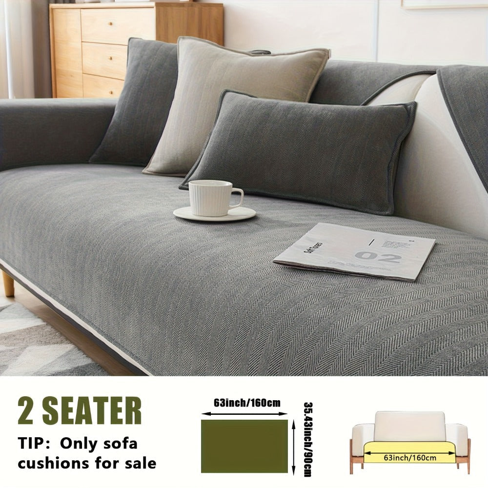 Chenille Ribbed Sofa Cover - Pet Friendly Non-Slip Machine Washable Soft Stretch Slipcover for 1-4 Seater Sectional Sofa Living Room Bedroom Office, 9 Colors - product image 30
