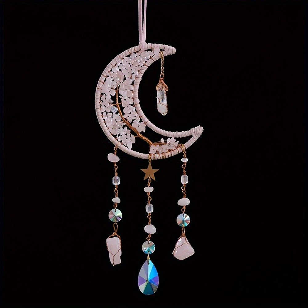Dreamcatcher Moon Suncatcher Wall Hanging – Handmade Boho Wind Chime Pendant for Indoor Outdoor Garden, Courtyard & Party Decor – Christmas & Birthday Gift - product image 11