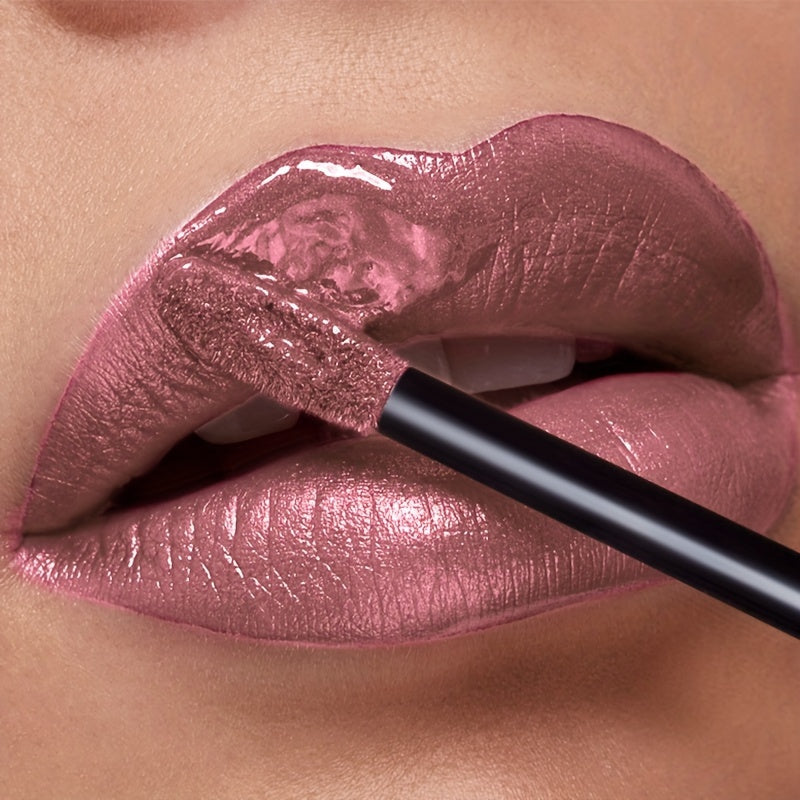 Metallic Glitter Liquid Lipstick 22 Shades Waterproof Shimmer Lip Gloss Non-Sticky Plant Squalane Formula - Long-Lasting Transfer-Proof Bold Lip Tint for Party Festival Bridal Dail - product image 34