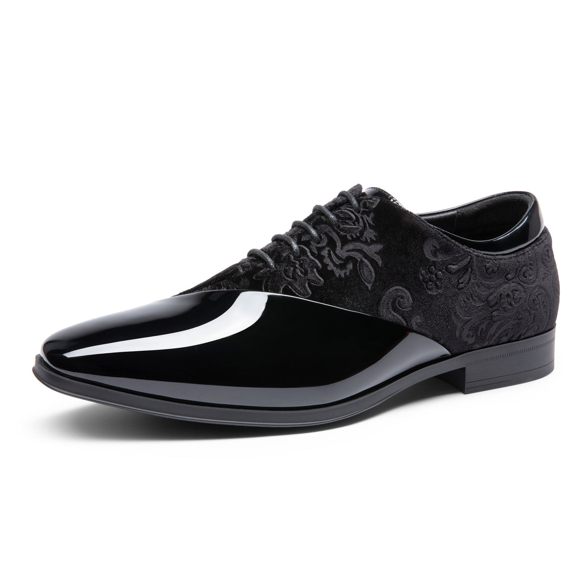 Men's formal tuxedo shoes classic patent velvet lace-up formal oxford shoes for wedding dresses - product image 5