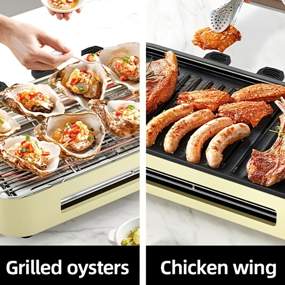 Electric Grill 2-in-1 Indoor BBQ & Frying Pan – 1500W Temperature Control, Non-Stick Detachable Cooking Board, Portable Electric Grill for Meat, Dishwasher Safe, Christmas Gift Ide - product image 7