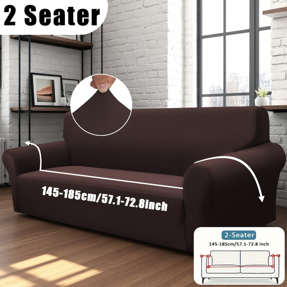 Stretch Sofa Cover Elastic Band | Milk Fiber Fabric Slipcover, Machine Washable Polyester Spandex, 1 to 4 Seater Armchair Couch Cover, Red Gray Blue Black Coffee, Home Decor - product image 33
