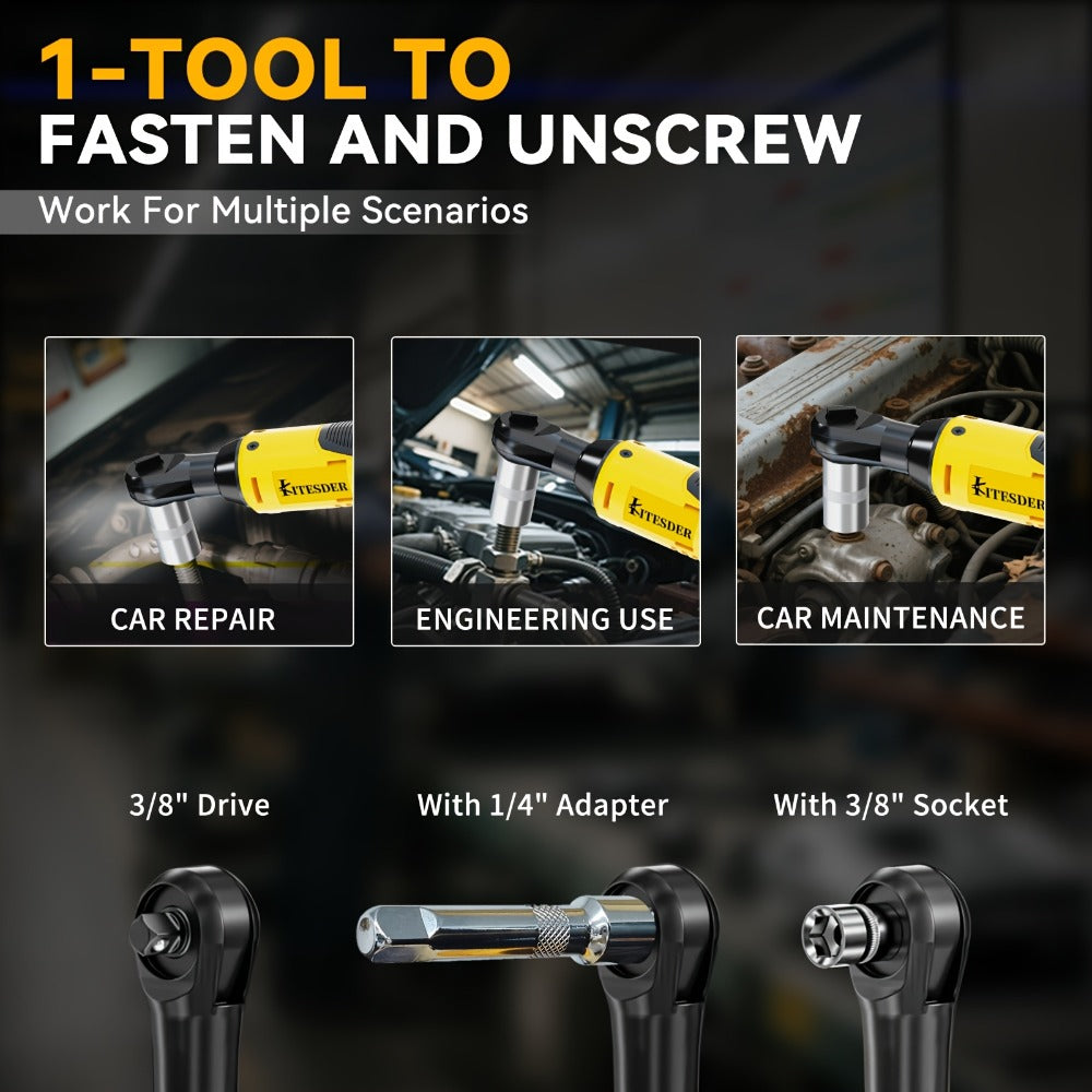 Electric Ratchet Wrench Set 12V Cordless with Lithium Battery – Fast Charge, Variable Speed Trigger, Socket Sleeves, for Automotive Repair, Screws & Nuts – Basic & Full Kit Options - product image 9