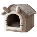 Detachable Soft Polyester Cat Nest, Cozy Winter Indoor Cat Bed, Classic Gray & White Design, Large Size 19" x 15" x 18" – Cat Cave Bed Washable Pet House for - product image 2