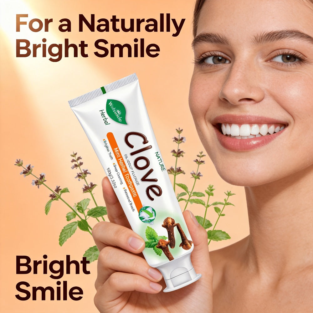 Herbal Toothpaste with Clove & Mint – Fluoride Free Deep Cleaning Whitening Toothpaste for Sensitive Gums, Natural Breath Freshener with Herbal Extracts, Daily & Travel Oral Care f - product image 11