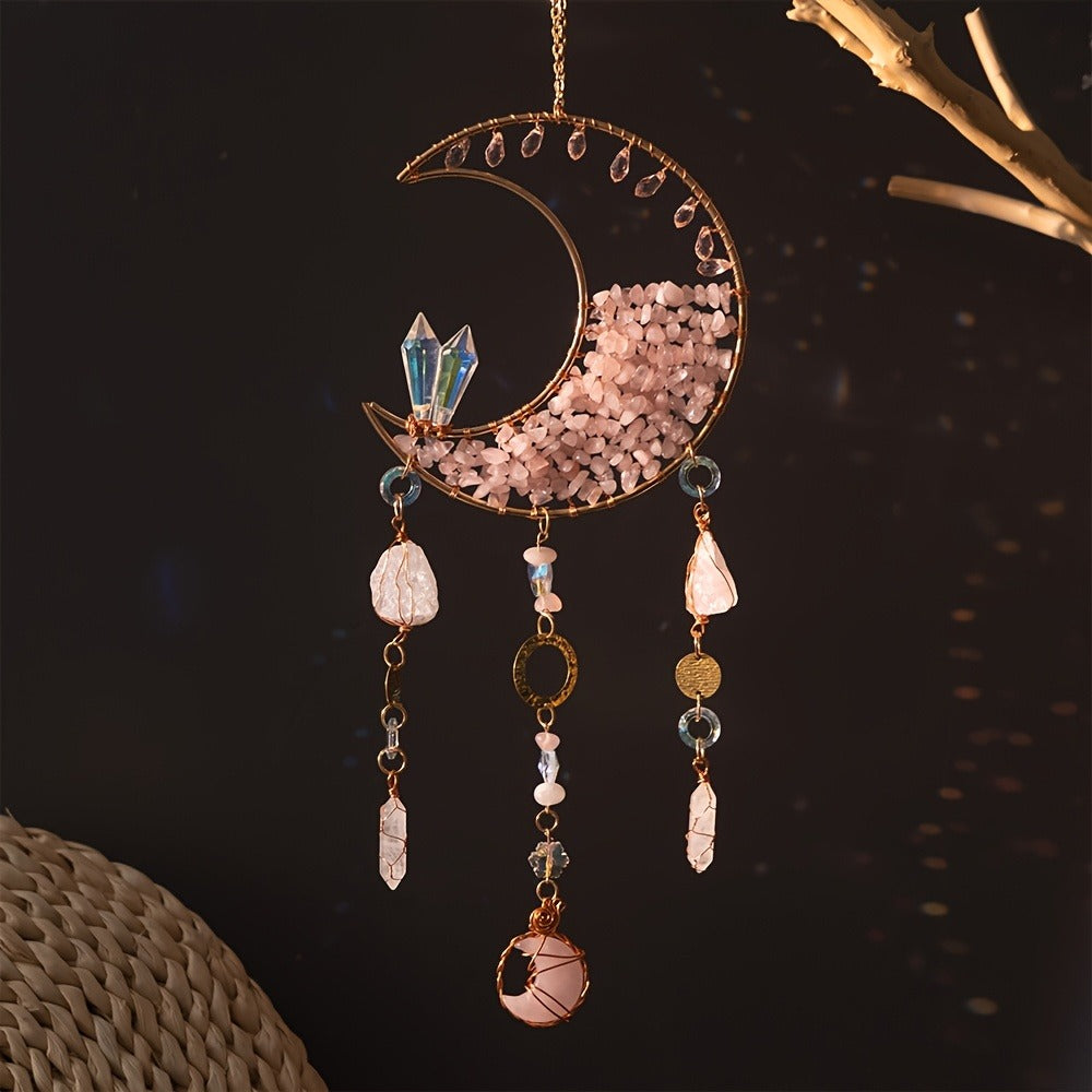 Dreamcatcher Moon Suncatcher Wall Hanging – Handmade Boho Wind Chime Pendant for Indoor Outdoor Garden, Courtyard & Party Decor – Christmas & Birthday Gift - product image 18