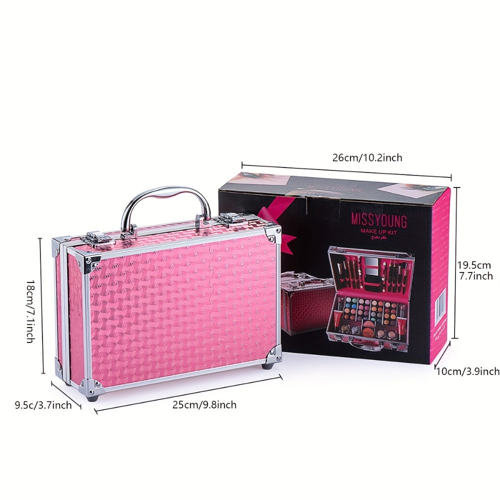 56 Piece Makeup Kit Full Face Set Eyeshadow Lipstick Blush Lip Gloss Eyebrow Pencil Glitter Brushes for Women Beginner Wedding Stage Holiday Gift - product image 6