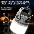 6 Modes, USB-C Rechargeable, 300LM, IPX4 Waterproof, Emergency Power Bank, Carry-along Tent Light for Camping, Hiking & Power Outages | Solar LED Camping Light - product image 2