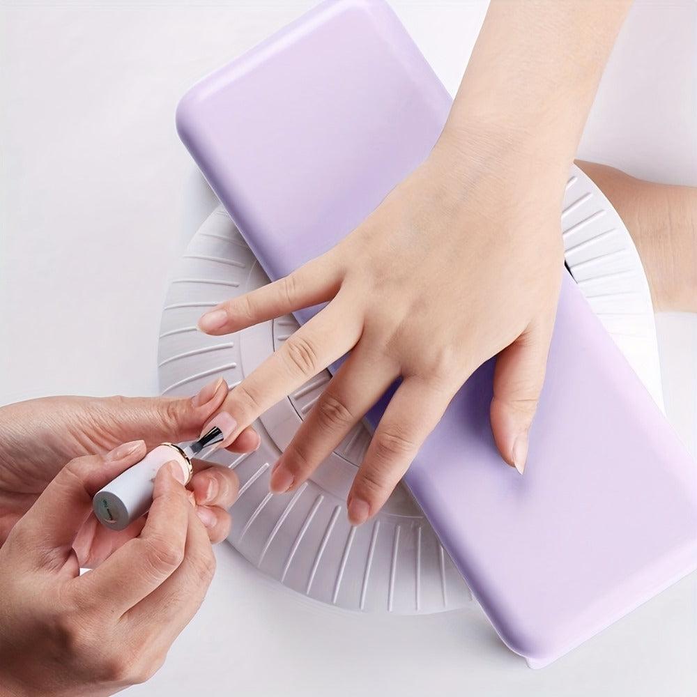 Folding Nail Armrest Hand Rest for Nail Technicians - Cushioned Wrist Support Pillow Bracket, Portable Manicure Table Stand, Professional Salon Nail Station Accessory, Pink White P - product image 11