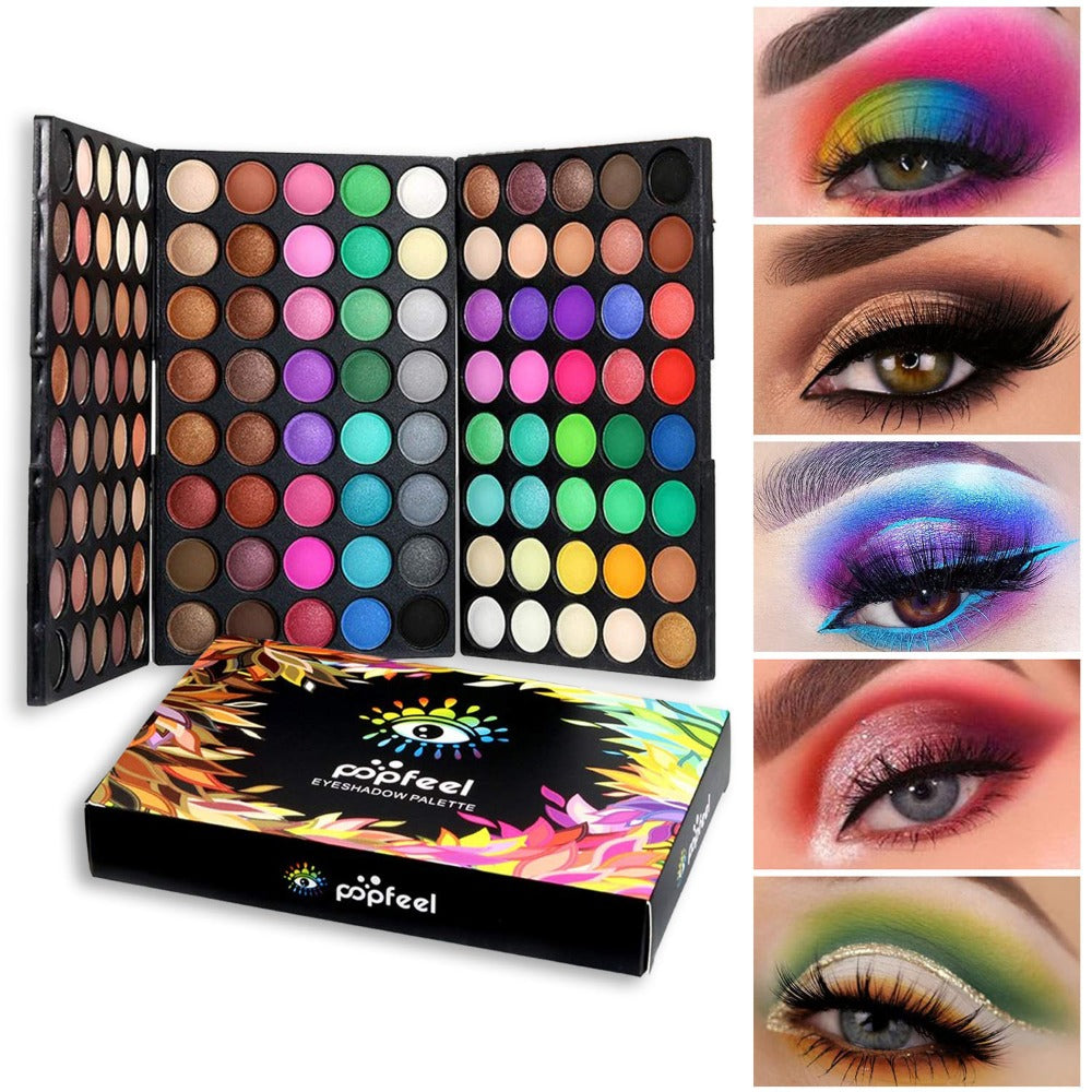 120 Color Eyeshadow Palette with 6 Makeup Brushes Shimmer Matte Multi Color Eye Shadow Kit for Stage Cosplay Halloween Party Daily Glam Women Gift - product image 7