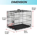 Dog Crate Foldable Metal Wire Dog Cage with Divider Panel & Leak-Proof Tray | Indoor Outdoor Dog Kennel for Small Medium Dogs, Rabbits & Small Animals - product image 7