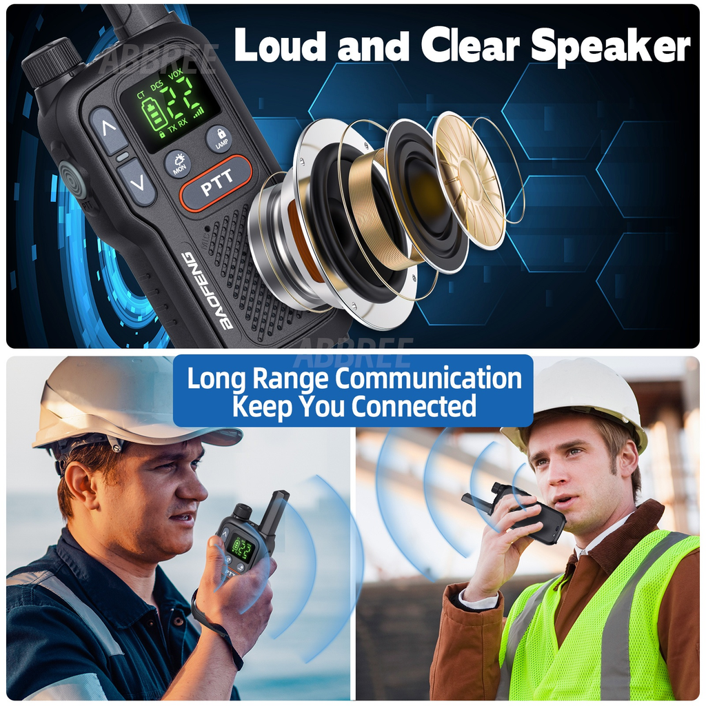 FRS Two Way Radio Rechargeable | BAOFENG BF-T18 Walkie Talkies Long Range with NOAA Weather Alert | VOX Hands-Free | 1500mAh USB-C Battery | LED Flashlight - product image 7