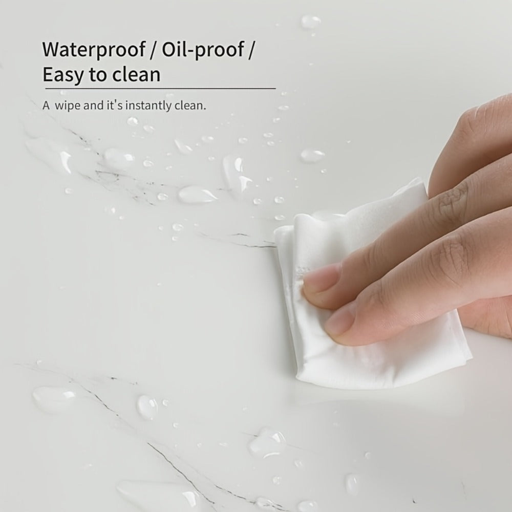 Marble Peel and Stick Wall Panels Self-Adhesive 3D Decorative Tiles - Glossy Marble Sheets for Bathroom Kitchen Living Room - Removable Vinyl Planks White Grey Black Imitation Ston - product image 27