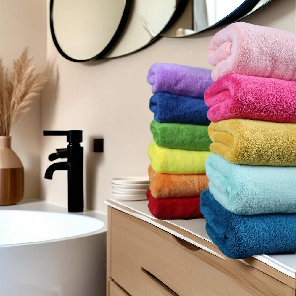 Coral Velvet Bath Towel Set 18pcs – 4 Bath Towels 4 Hand Towels 10 Washcloths Hotel Quality Soft Absorbent - product image 26