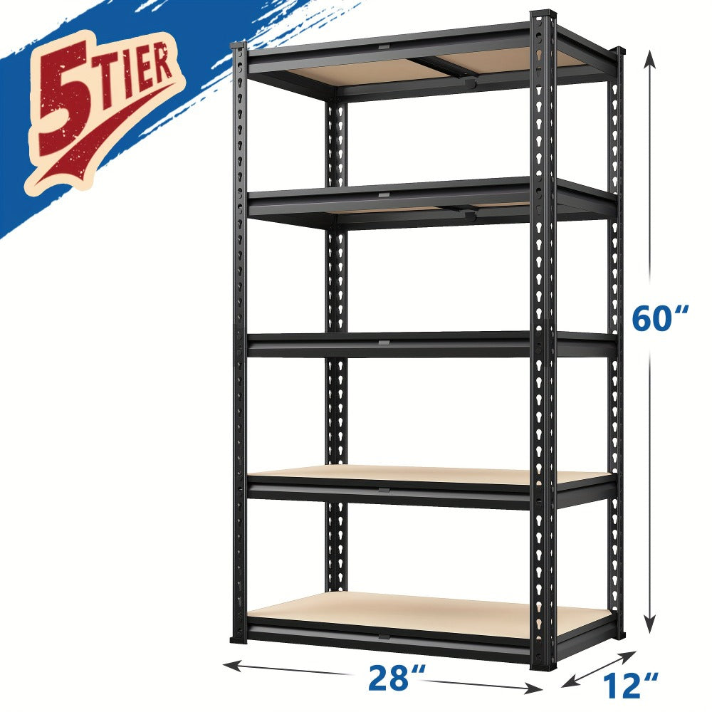 Heavy Duty Garage Shelving Unit 5-Tier Metal Storage Shelf – 2000/2500 LBS Capacity Adjustable Steel Shelves for Garage, Basement & Warehouse | 60"/72" H Utility Rack for Kitchen,  - product image 7