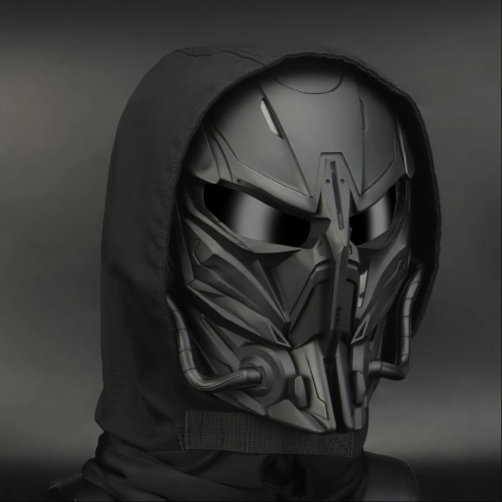 Breathable Sci-Fi Futuristic Half Mask for Halloween Cosplay, Rave Bar Club Music Festival, Photo Prop & Gift for Men Adults, Cool Collectible Accessory - product image