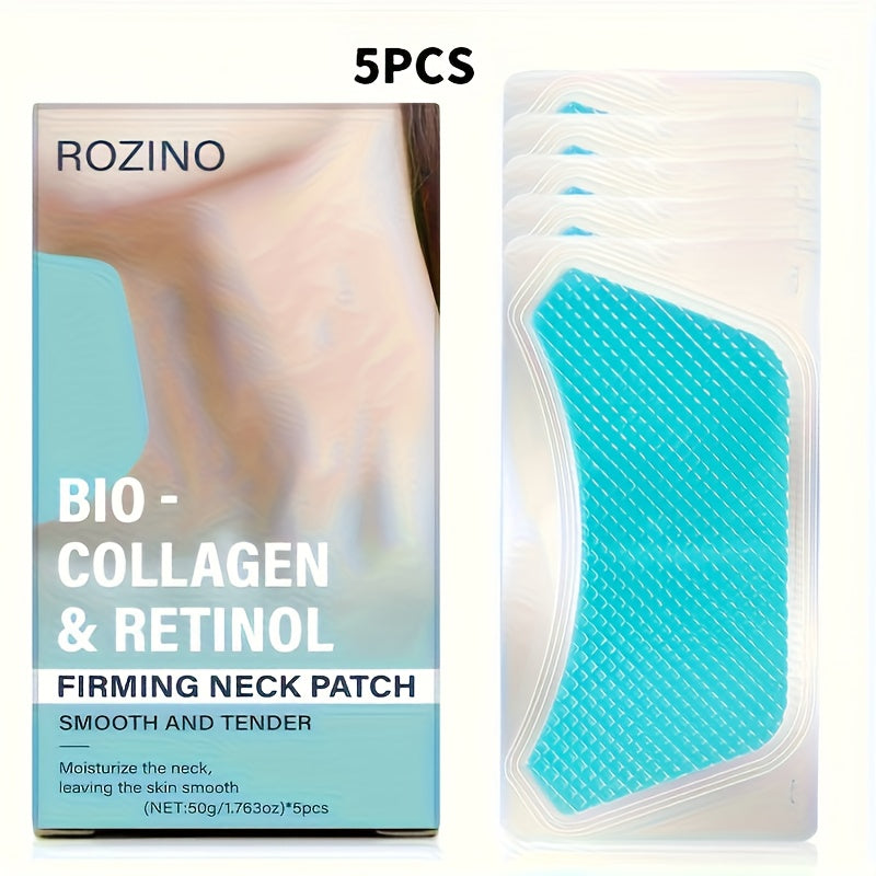 Bio Collagen Neck Lift Mask 5 Pack - Moisturizing & Brightening Gel Patches | Anti-Wrinkle, Anti-Aging, Firming Neck Skincare Treatment - product image 12