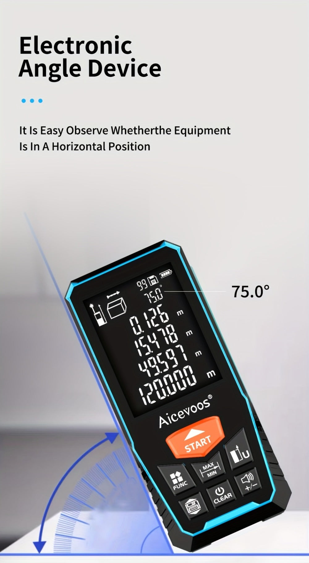 Laser Distance Meter Green Beam Digital Rangefinder 50M 70M 100M 120M Laser Tape Measure with LCD Display for Construction Surveying Indoor Outdoor Measuring - product image 21