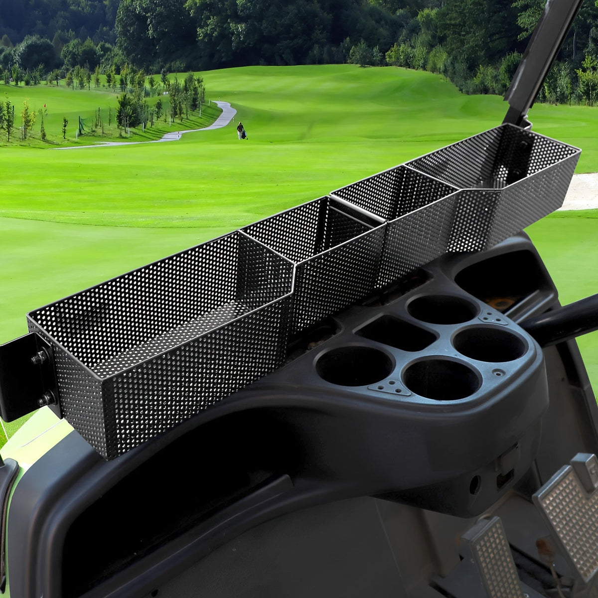 Golf Cart Storage Tray Organizer Front Inner Basket – Compatible with Yamaha G29 Drive & Drive 2 Models, Upgraded Larger Compartments, Sturdy Long-lasting Dash Accessory for Golf Cart