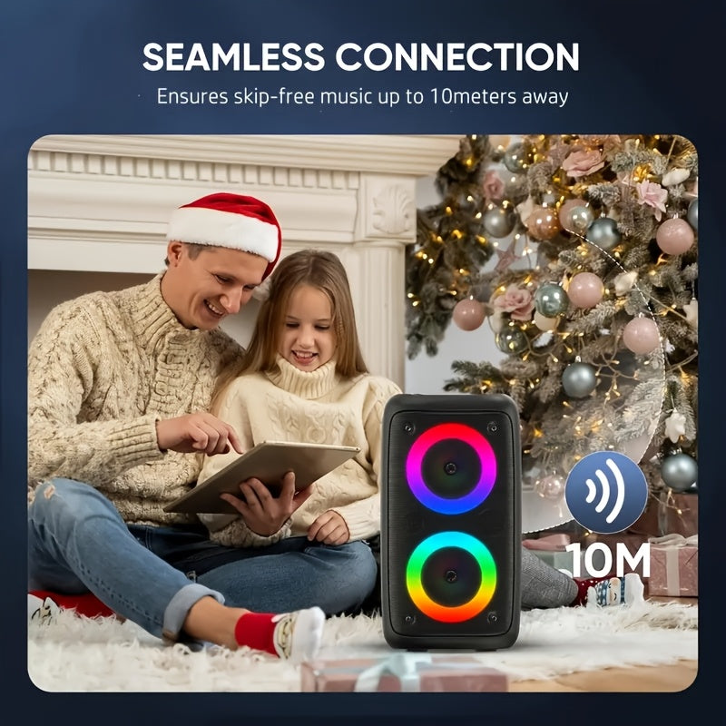 Bluetooth speaker, wireless speaker, karaoke machine with 1 wired microphone or 1 wired microphone+1 wireless microphone, adult portable speaker, PA system - product image 18