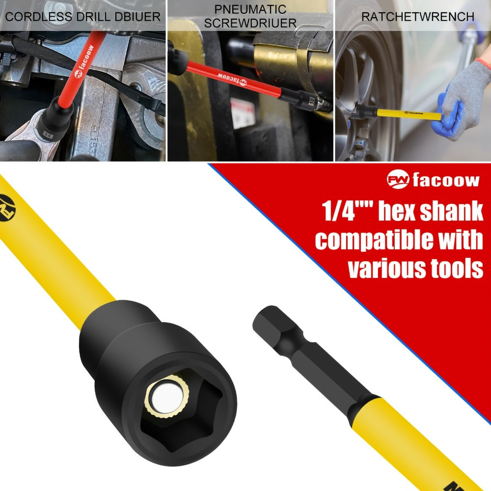 Magnetic Nut Driver Set 19PCS – SAE & Metric | 1/4" Hex Shank 6" Long | PH1 & PH2 for Impact Drills | Magnetic Socket Set with Sturdy Tool Case | Professional & DIY Projects - product image 6