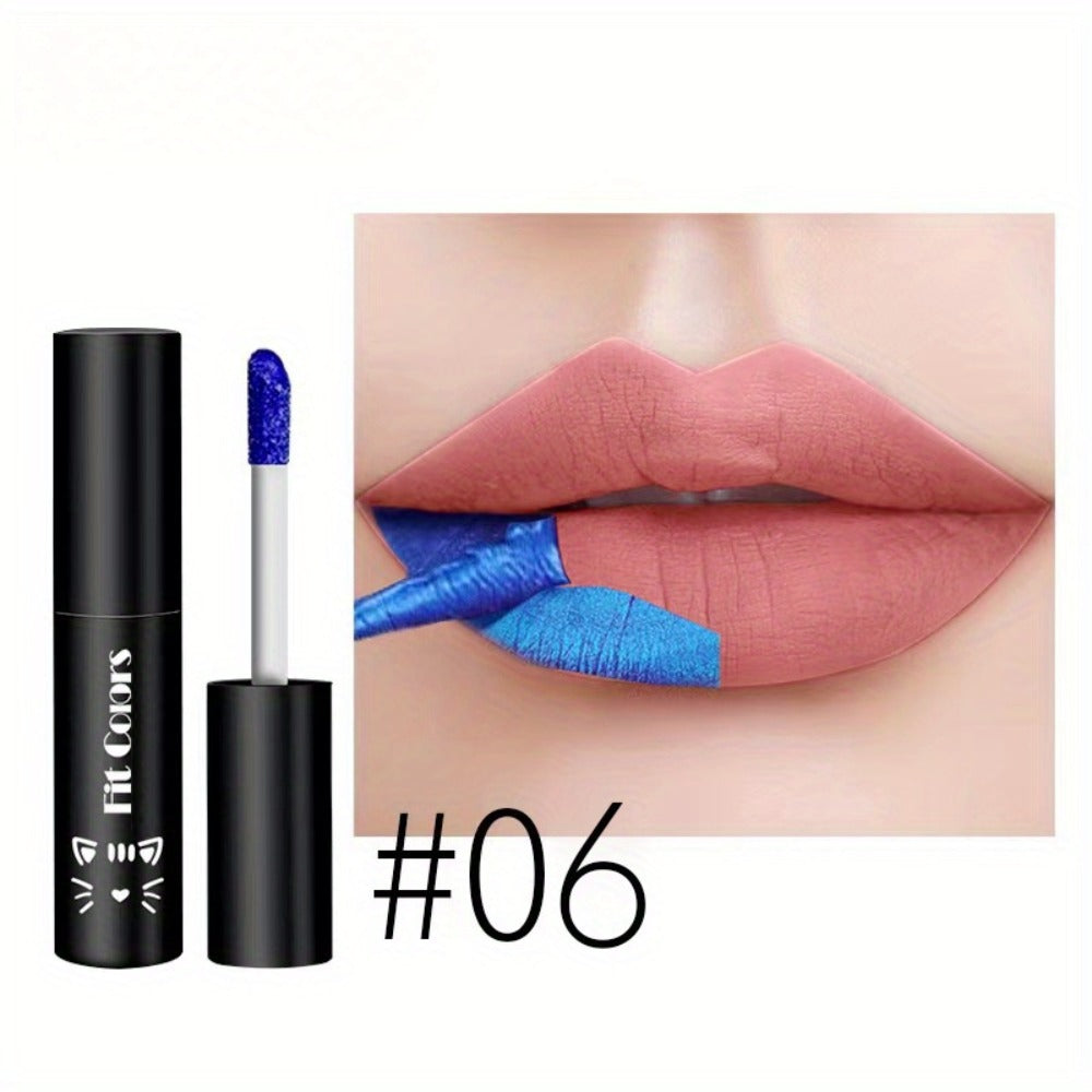 Bold Blue Matte Lip Gloss Set 3pcs Waterproof Long-Lasting Smudge-Proof Liquid Lipstick – Electric Blue Cobalt Shades Vegan Hypoallergenic Formula All Skin Tones Festival Makeup Wo - product image 19
