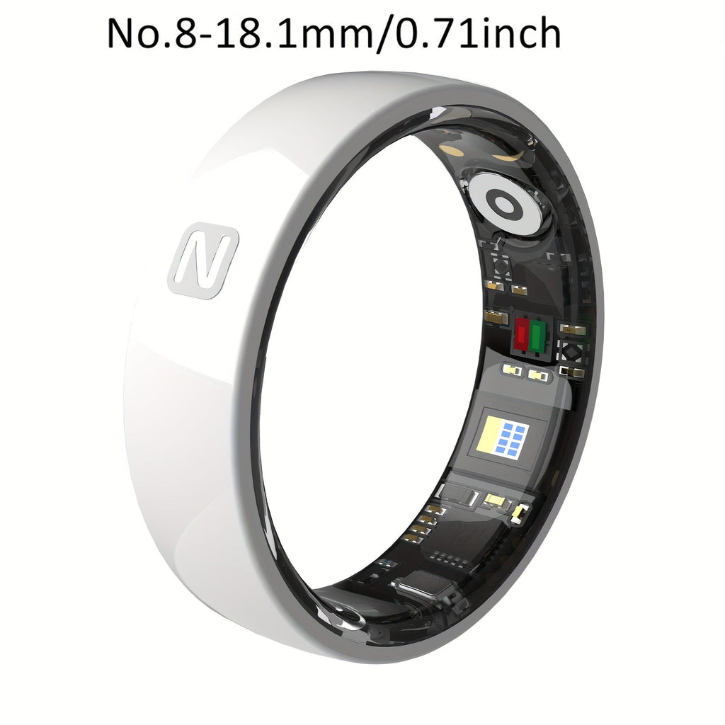 Fitness Tracker Smart Ring | Men & Women Sizes 7 | IP68 Waterproof, Sleep & Step Monitor, Crystal Charging Case, Stainless Steel | 13 - product image 46