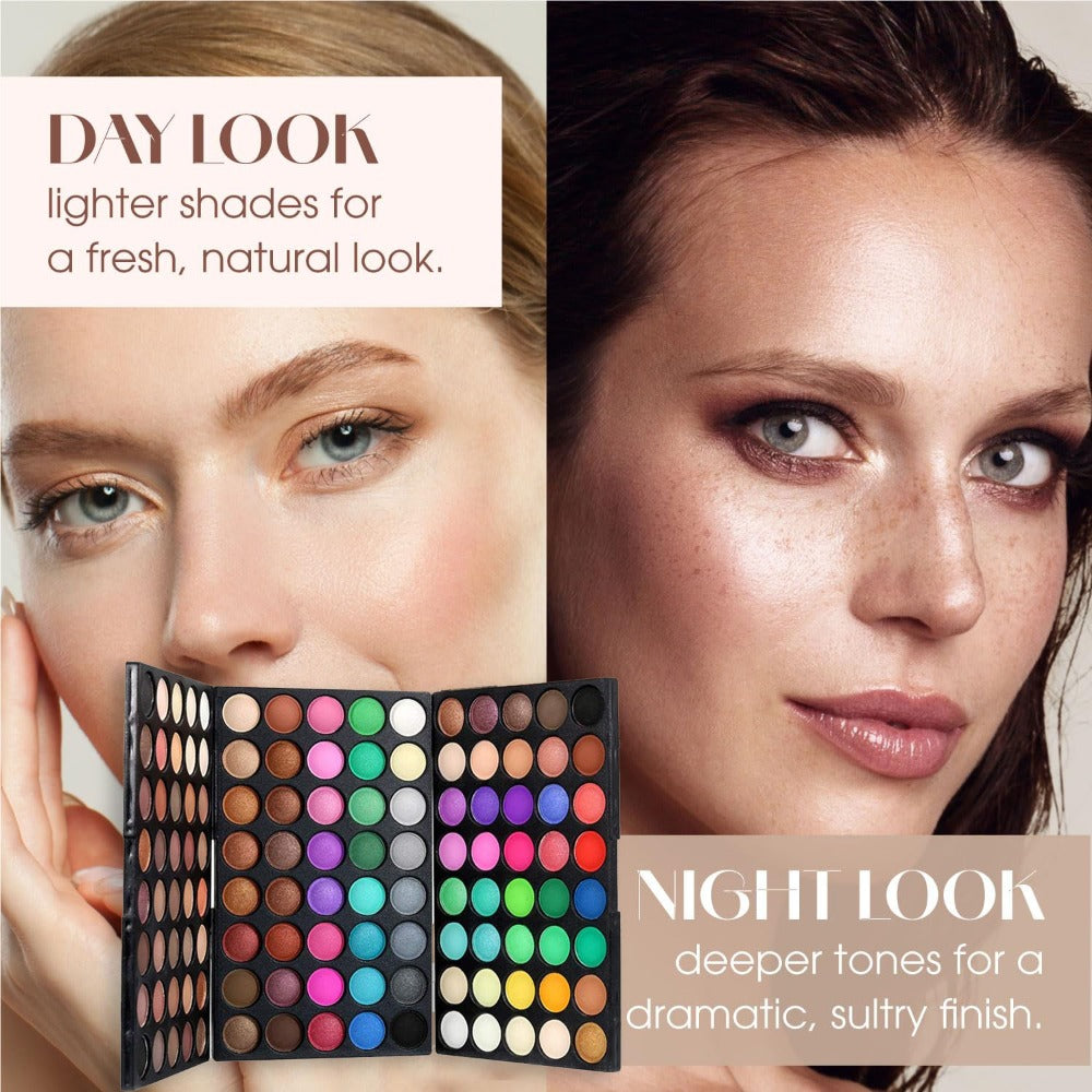 120 Color Eyeshadow Palette with 6 Makeup Brushes Shimmer Matte Multi Color Eye Shadow Kit for Stage Cosplay Halloween Party Daily Glam Women Gift - product image 12