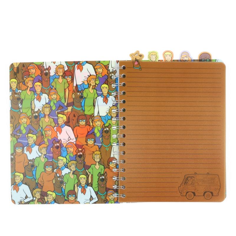 Officially Licensed Scooby-Doo Gift for Boys Girls Fans Ages 5 6 7 8 9 10 | Scooby-Doo Spiral Notebook for Kids Mystery Machine 5-Tab Journal 75 Lined Pages - product image 2