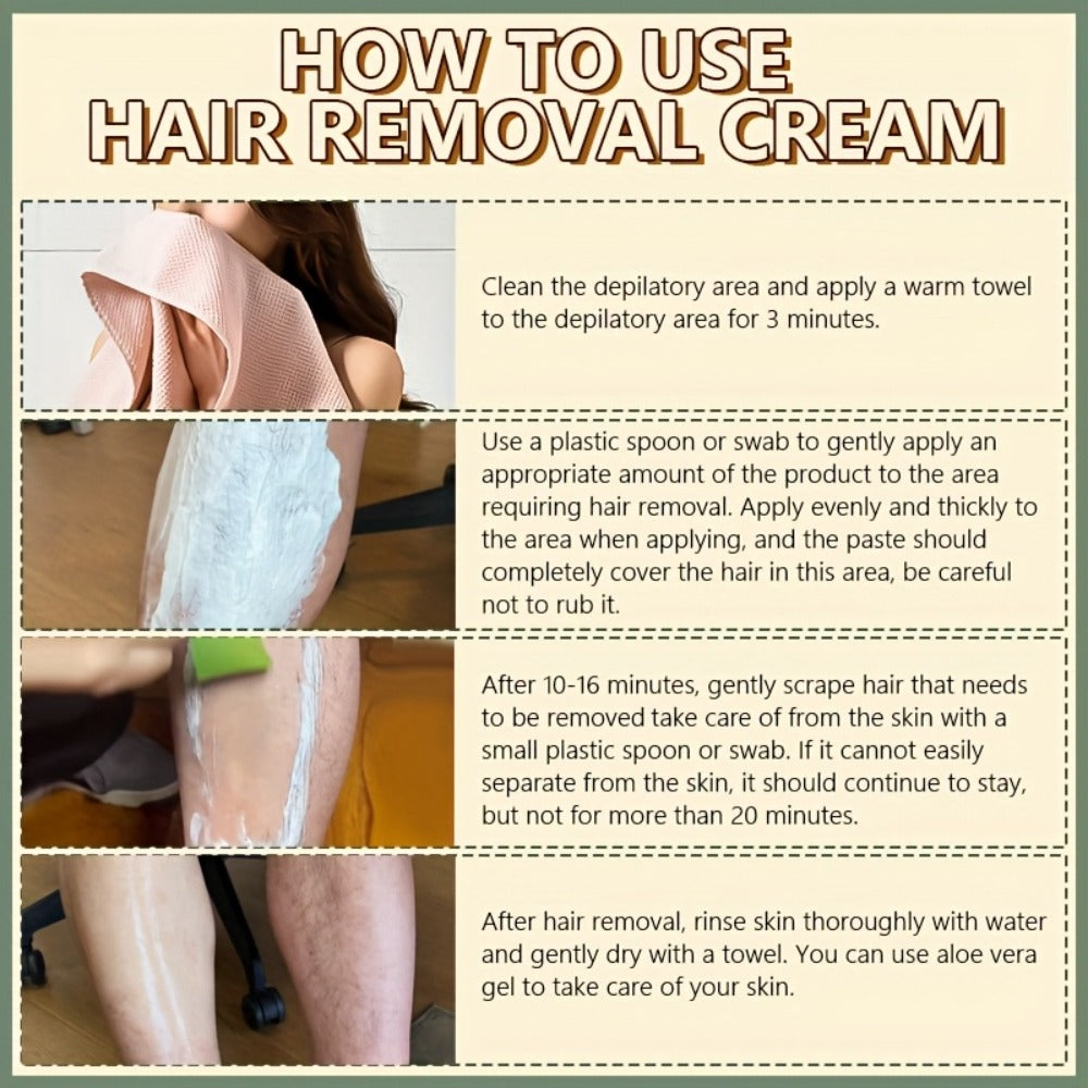 Hair Removal Cream Coconut 150g Painless Semi-Permanent Depilatory – Gentle Non-Irritating Formula for Face Lip Underarm Legs Arms & Bikini Area, Up to 6 Month Smooth Skin Results  - product image 17