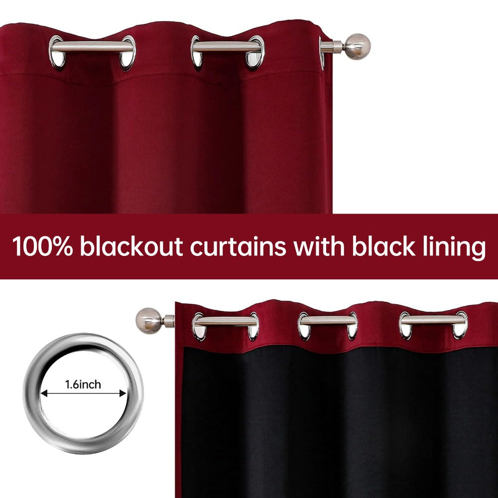 Blackout Curtains 4 Panels – 100% Light Blocking Thermal Insulated Soundproof Privacy Window Curtains for Bedroom Living Room - product image 11