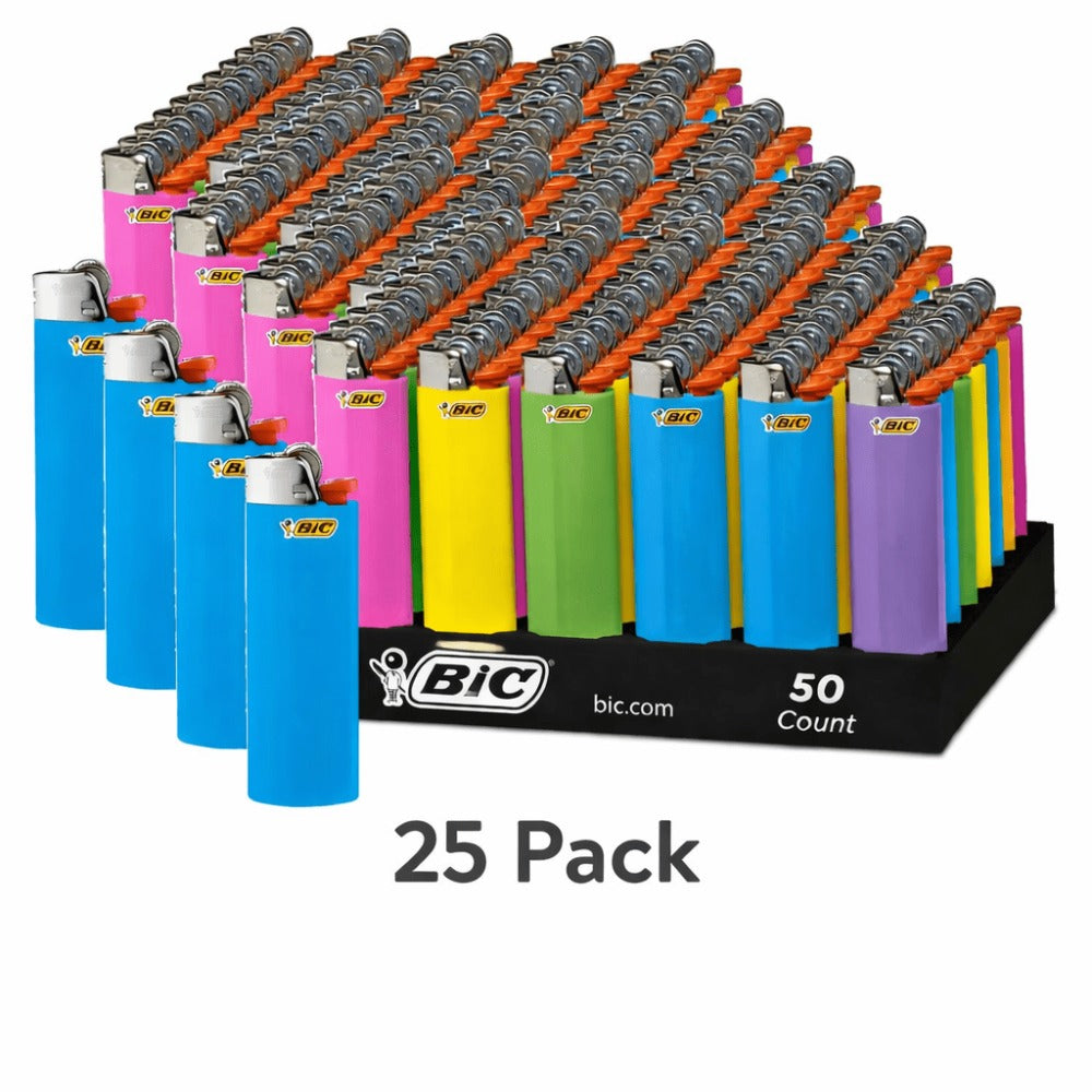 BIC Classic Pocket Lighters Bulk, Assorted Colors, Reliable Windproof Flame for Candles Fireplace Camping Grill, 4/6/8/10/20/25/50 Pack Value Set - product image 7